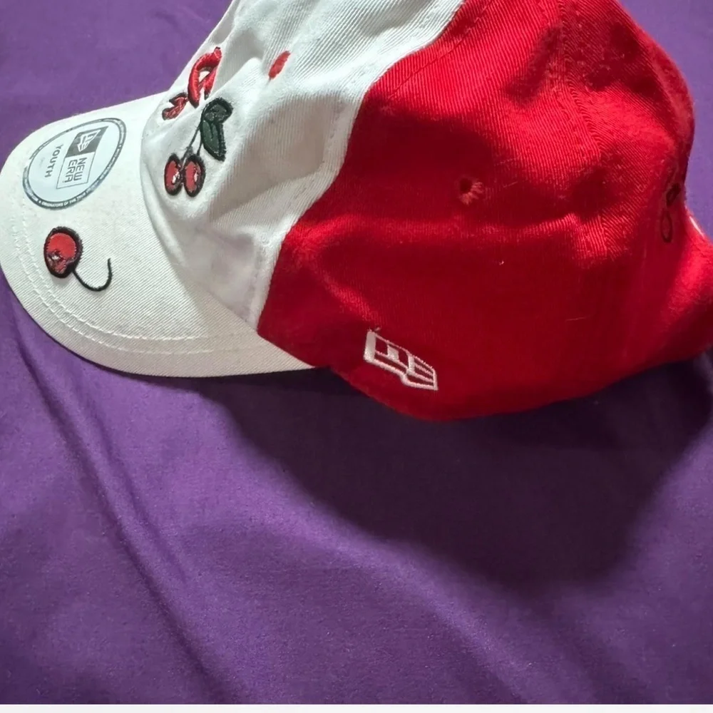 New Era Youth Red and White Cherry Cavaliers Cap